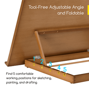 MEEDEN Extra Large Desk Easel-Walnut-Beechwood