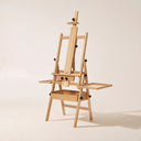 MEEDEN Large Natural Wood H-Frame Easel with Storage Drawer