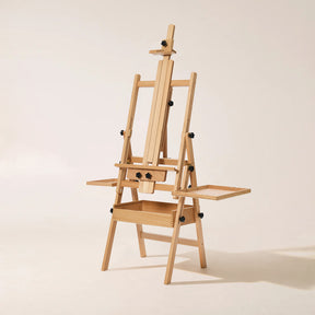 Meeden Large Wooden Painting Easel with Storage Drawer and Palette Holders