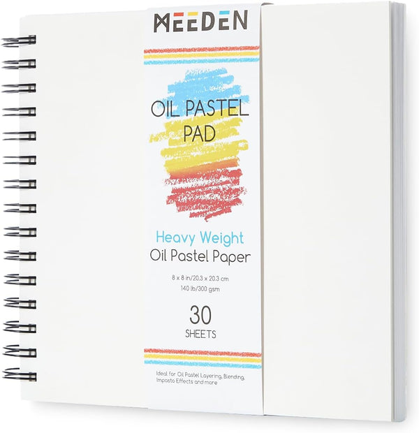 MEEDEN 8"x 8" Oil Pastel Paper Pad: 140lb/300gsm