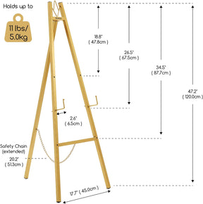 MEEDEN Gold Easel Stand for Wedding Signs, Adjustable Metal Display Easel