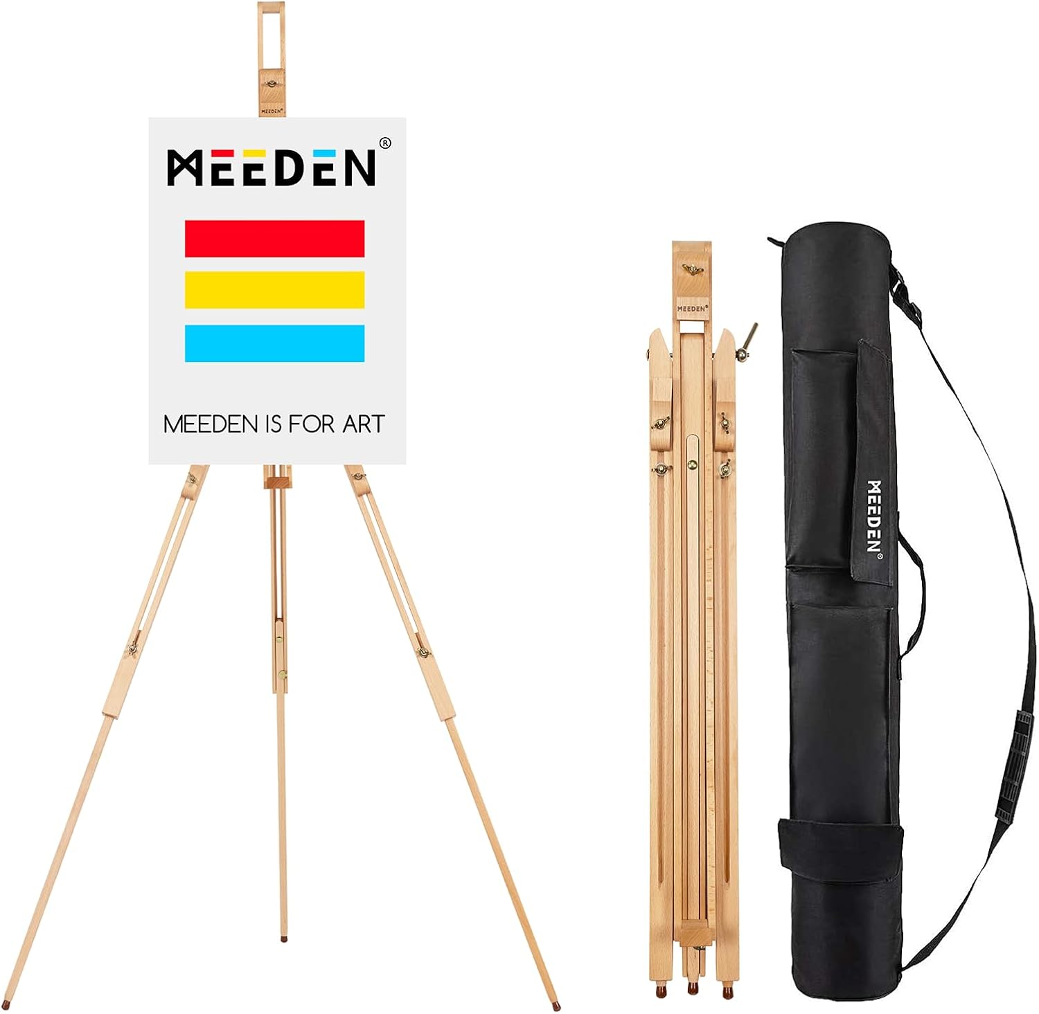 MEEDEN Tripod Plein Air Easel with Carrying Case-W07