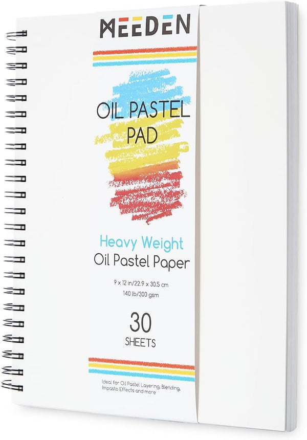 MEEDEN 9"x 12" Oil Pastel Paper Pad: 140lb/300gsm