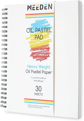 MEEDEN 9"x 12" Oil Pastel Paper Pad: 140lb/300gsm