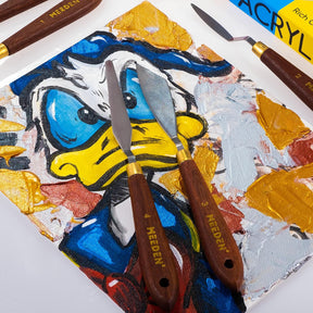 MEEDEN Stainless Steel Palette Knife Set - 5 Pieces for Painting & Mixing