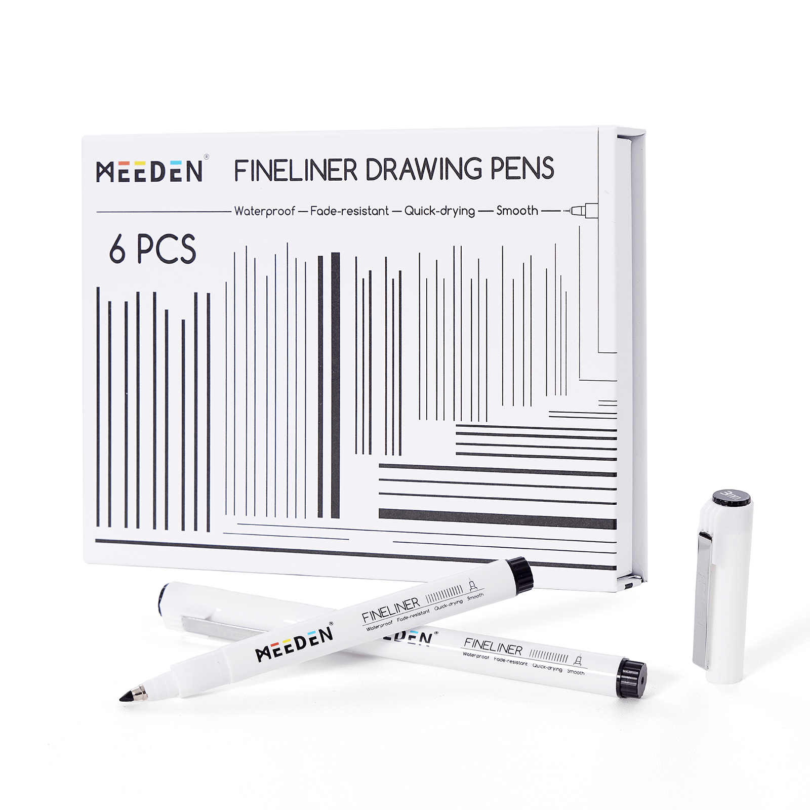 MEEDEN Micro Fineliner Drawing Pens: 6-Size Fine Liner Pen Set