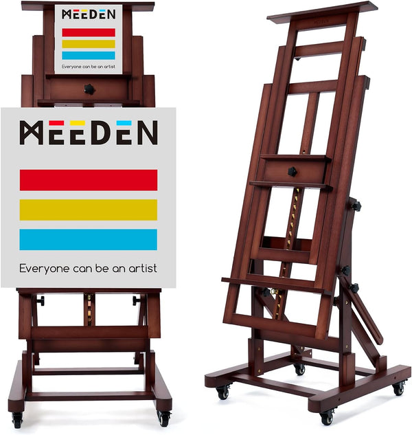 MEEDEN Deluxe Multi-Function Heavy Duty Large Artist Easel-Dark Walnut-DHJ-3