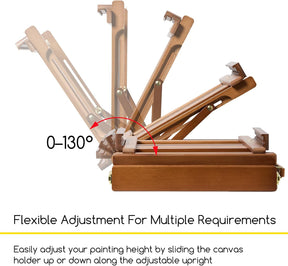 MEEDEN Artist Tabletop Easel with Metal Lined Drawer-Walnut-W05B