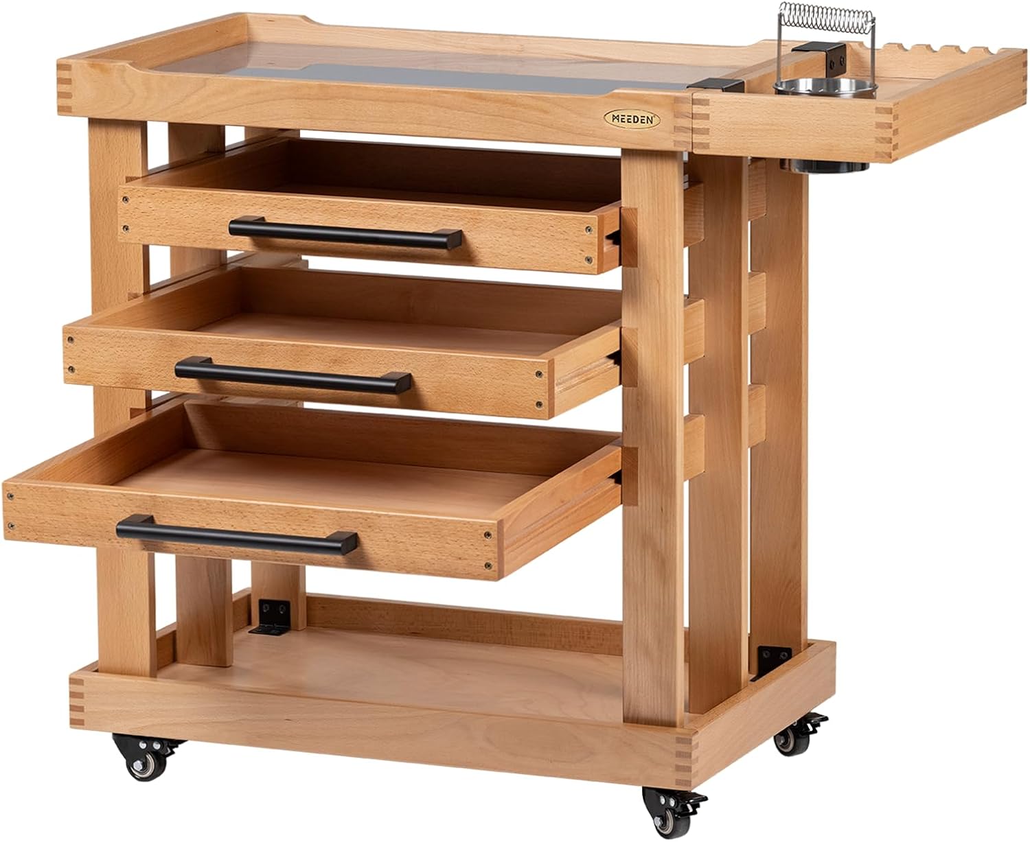 MEEDEN Extra Large Wooden Art Supply Storage Cart