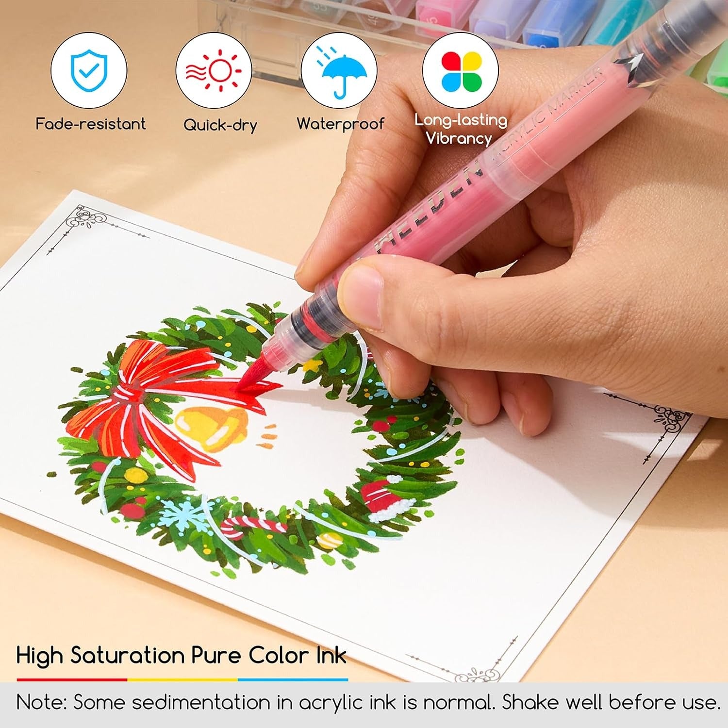 MEEDEN Dual Tip Acrylic Paint Marker Set (48, 96 & 120 Colors)