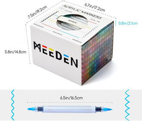 MEEDEN Dual Tip Acrylic Paint Markers, 96 Colors