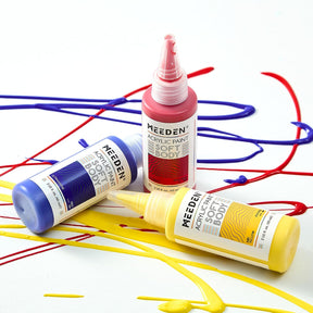 MEEDEN Soft Body Acrylic Paints Set, 12 Colors x 60ml/2oz