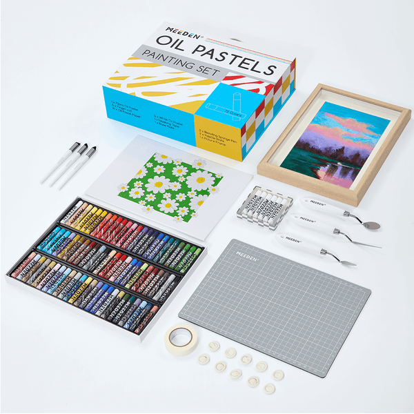 MEEDEN Soft Oil Pastel Set – 102 Pieces, 72 Colors