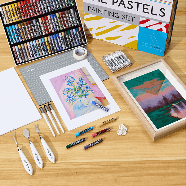 MEEDEN Soft Oil Pastel Set – 102 Pieces, 72 Colors