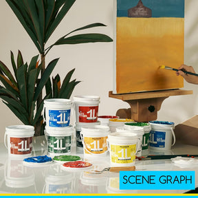MEEDEN Studio Heavy Body Acrylic Paint – 1L (33.8 oz), 24 Colors