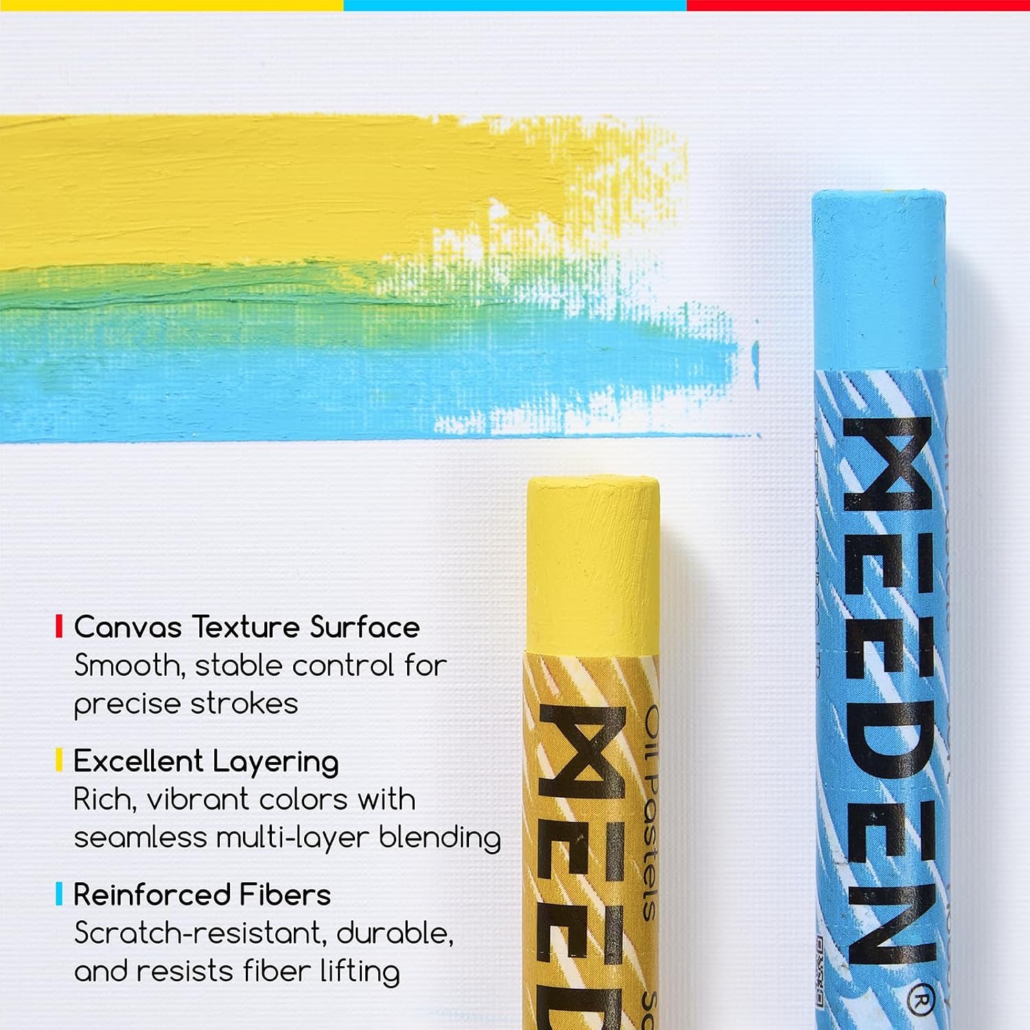 MEEDEN 8"x 8" Oil Pastel Paper Pad: 140lb/300gsm