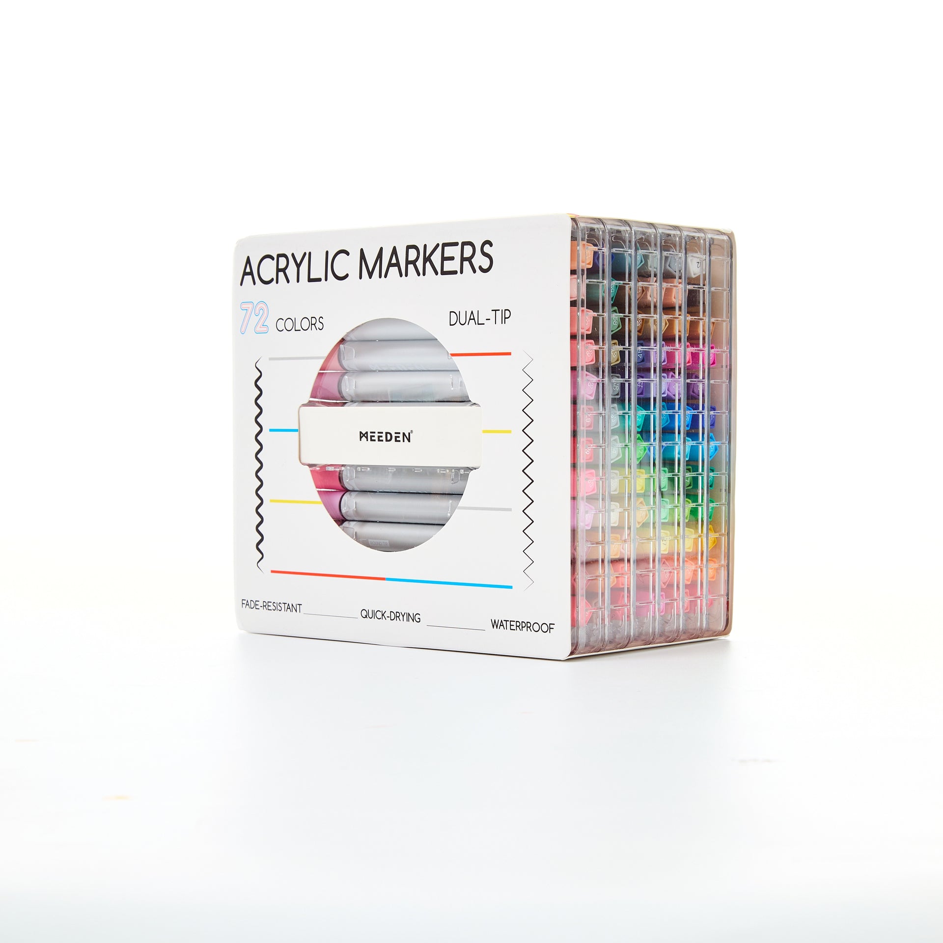 MEEDEN Dual Tip Acrylic Paint Markers, 72 Colors