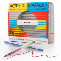 MEEDEN Dual Tip Acrylic Paint Marker Set (48, 96 & 120 Colors)