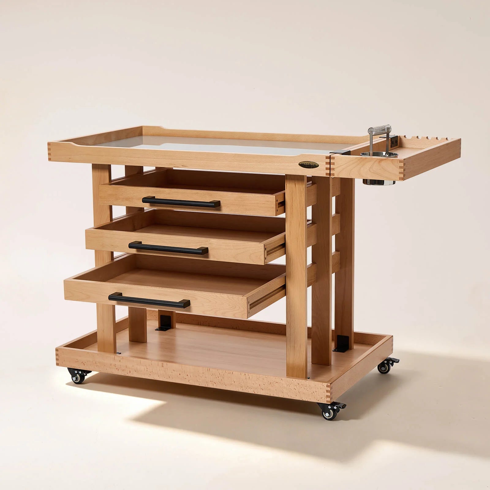 MEEDEN Extra Large Wooden Art Supply Storage Cart