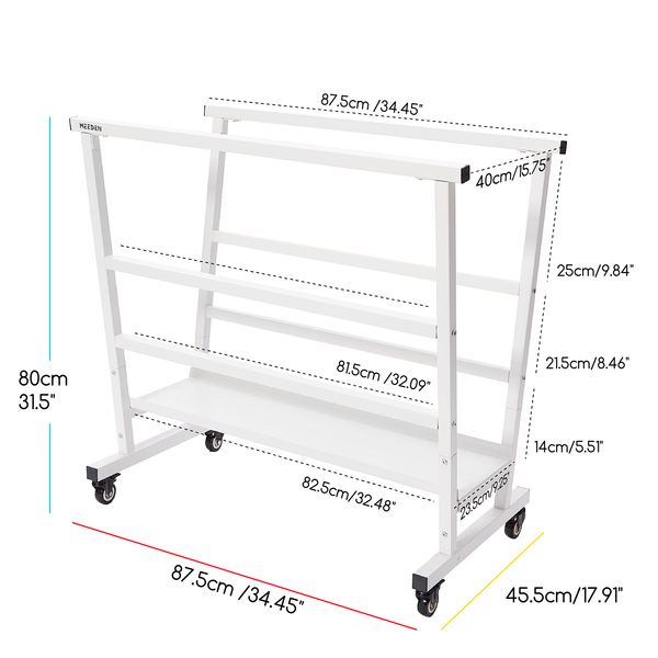 MEEDEN Metal Print Rack - White