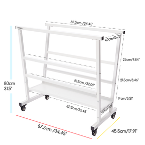 MEEDEN Metal Print Rack - White