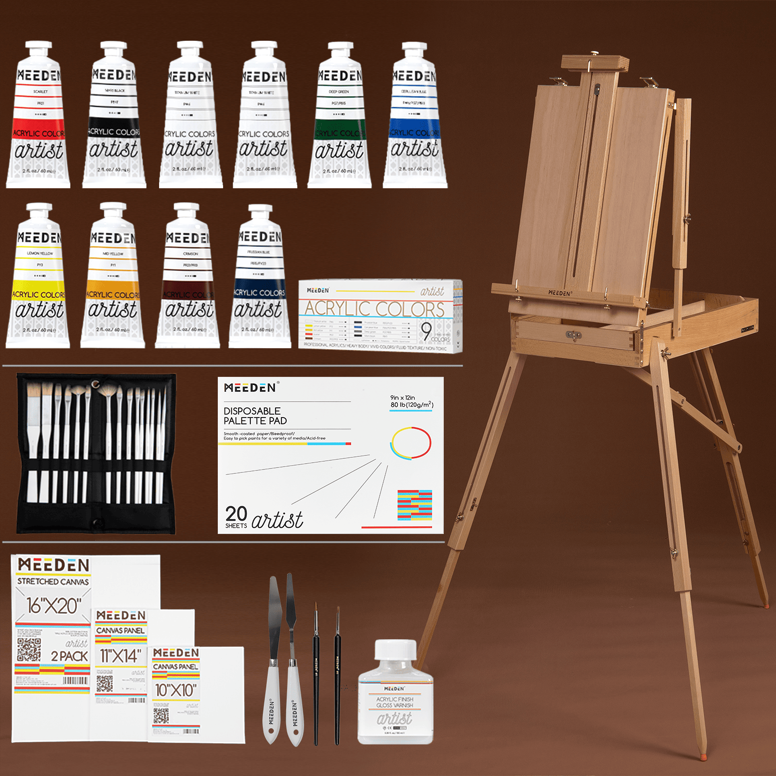 MEEDEN Artist Oil Painting Set, 7 Tubes, 100ml / 3.38oz