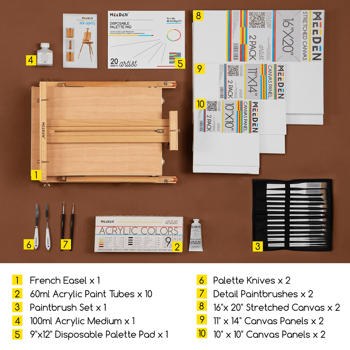 MEEDEN Artist Oil Painting Set, 7 Tubes, 100ml / 3.38oz