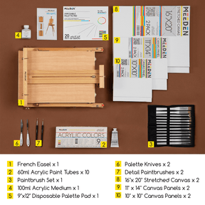 MEEDEN Artist Oil Painting Set, 7 Tubes, 100ml / 3.38oz