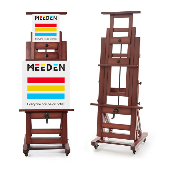 MEEDEN Extra-Large Artist Studio Easel in Dark Walnut-DHJ-12