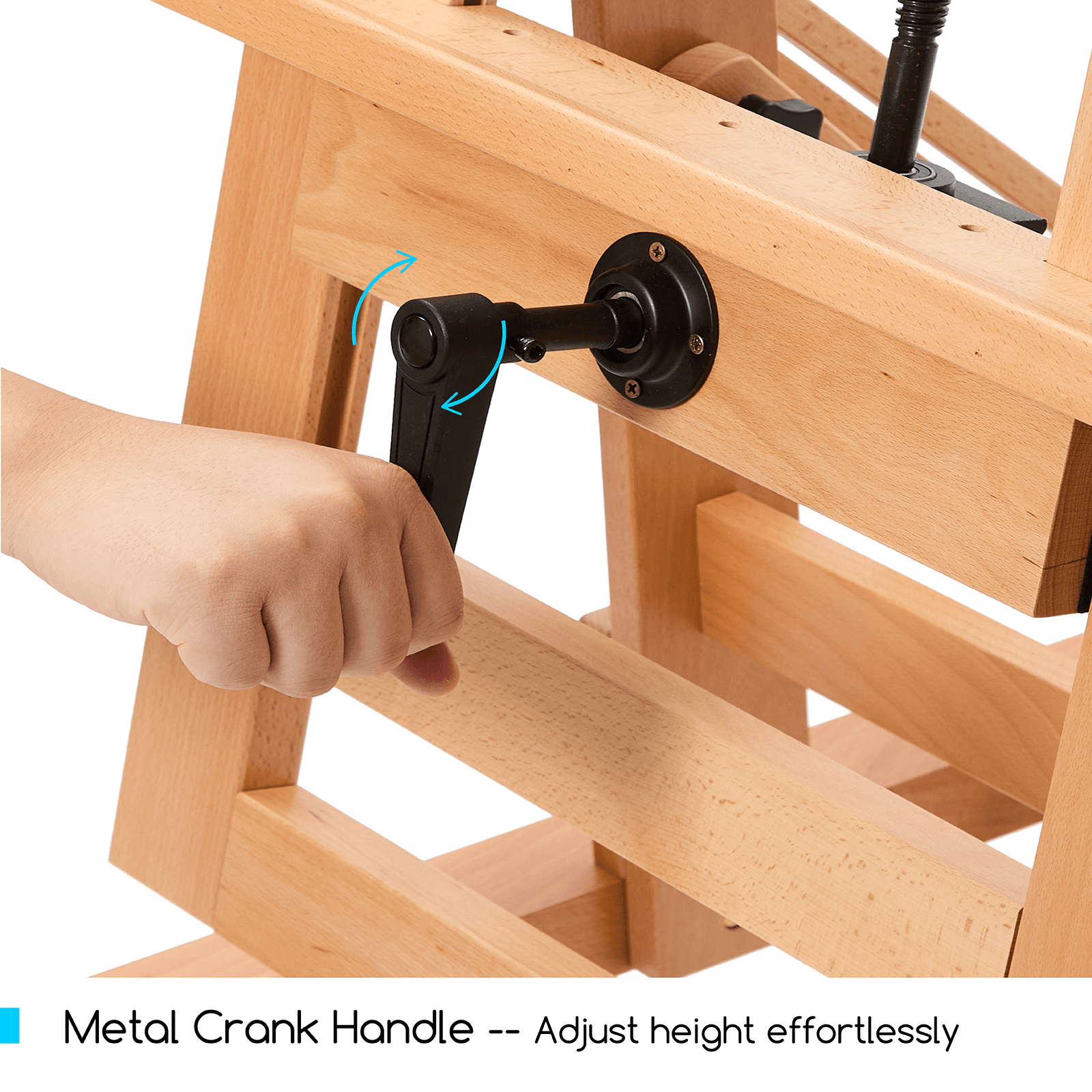 MEEDEN Deluxe Studio Large Rocker Crank Heavy Duty Artist Easel-DHJ-12