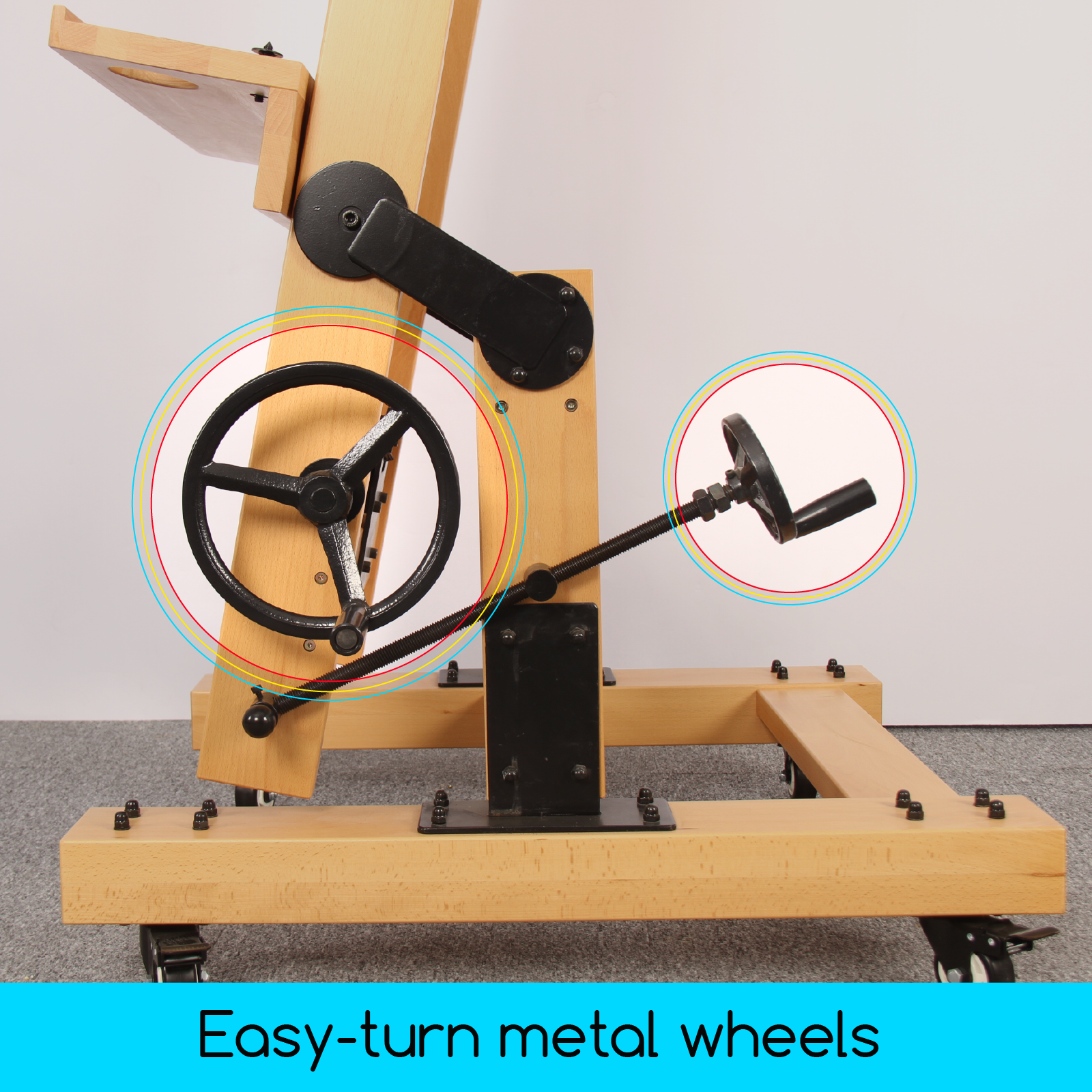 MEEDEN Pro Semi-Automatic Adjustable Large Studio Easel for Artists - DHJ-5