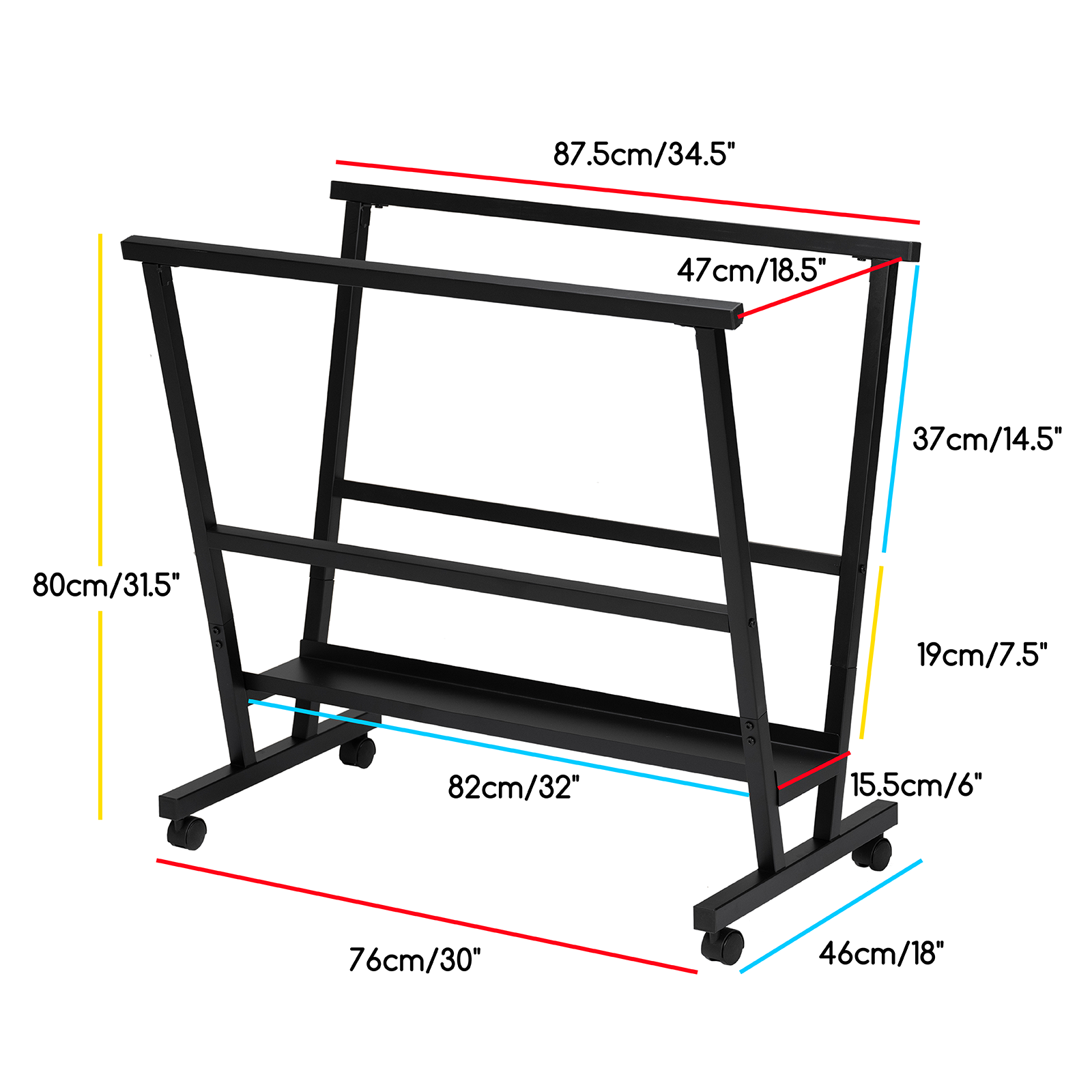 MEEDEN Metal Print Rack - Black
