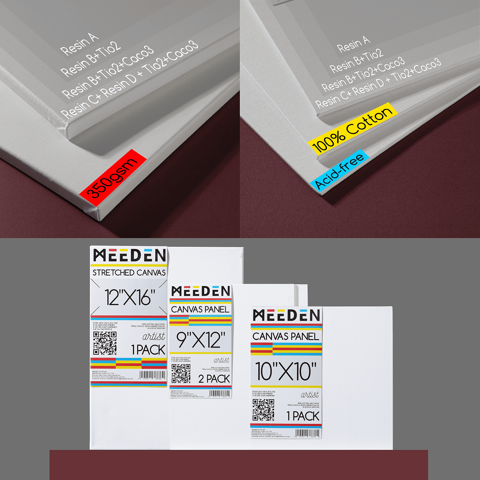 MEEDEN Artist Oil Painting Set with Sketch Easel Box, 13*50ml Tubes