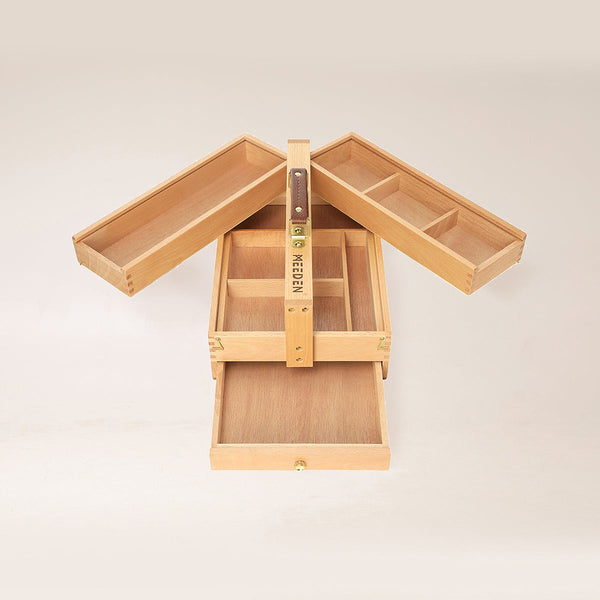 Wooden Art Supply Storage Box-HBX-7