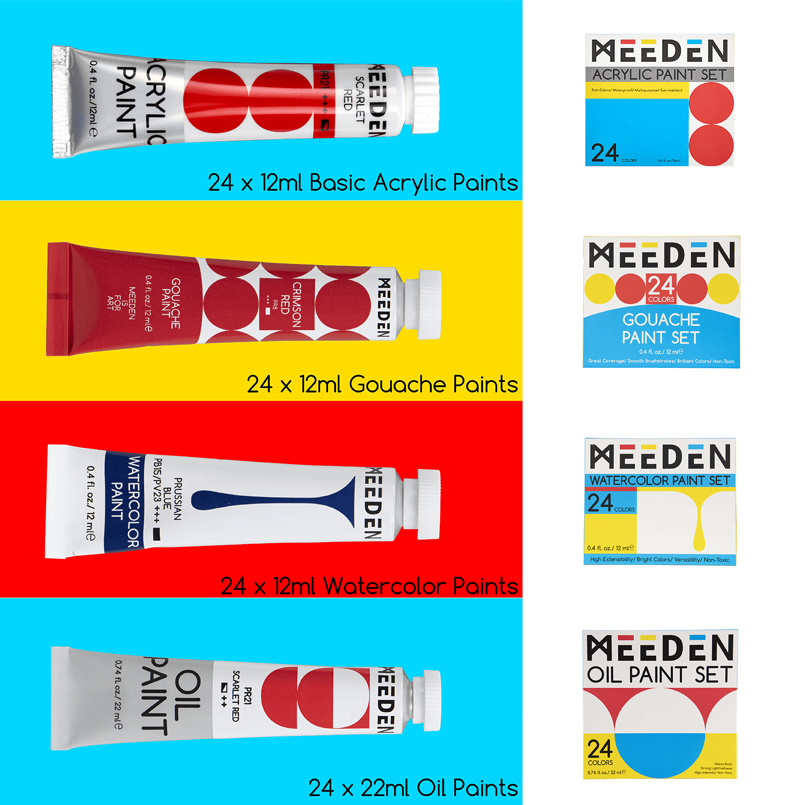 MEEDEN Deluxe All-in-one Art Painting Set, 147 Pieces