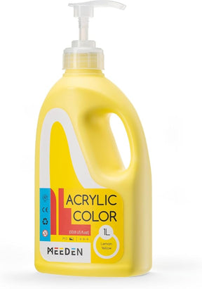 MEEDEN Viridian Green Acrylic Paint: 1 L /33.8 oz Satin Liquid Paint with Pump Lid-PTA-1060