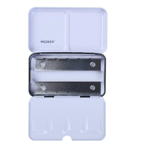 MEEDEN Empty Watercolor Tin Palette with 12 Pcs Half Pans MEEDEN