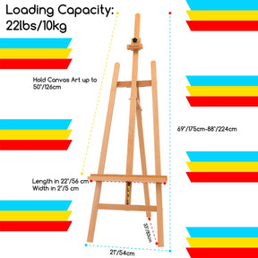MEEDEN Large Basic Studio A-Frame Floor Painting Easel-W01E MEEDEN
