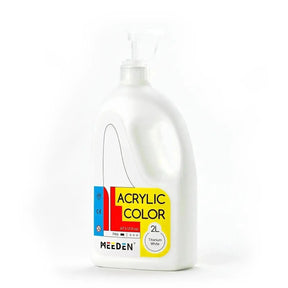 MEEDEN Titanium White Acrylic Paint, Extra-Large 2L /67 oz - MEEDEN ARTPaint
