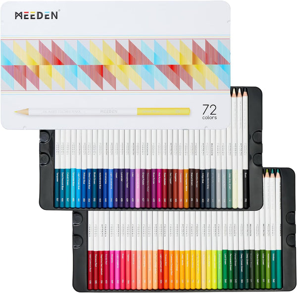 MEEDEN Colored Pencils, Soft Core, Assorted Colors, 72 Count - Durable