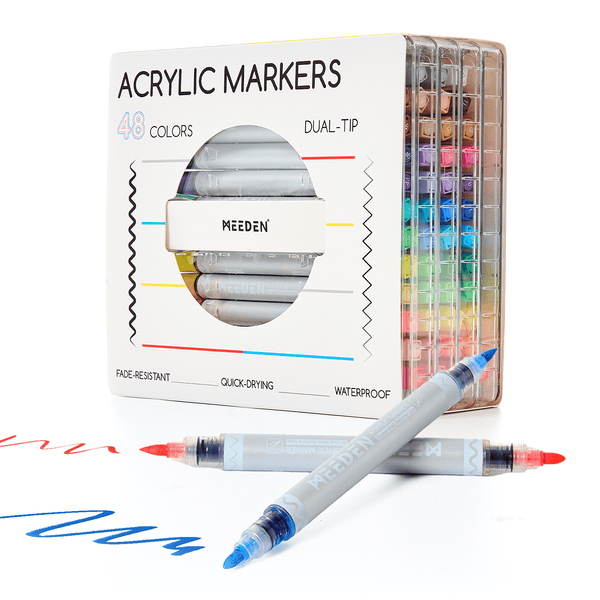 MEEDEN 72-Color Dual Tip Acrylic Paint Markers