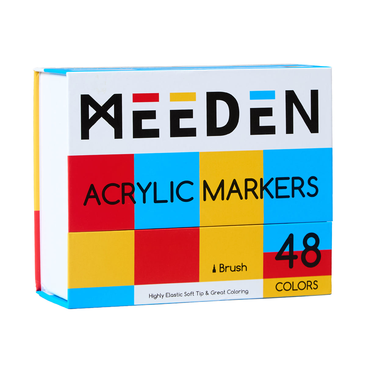 MEEDEN Acrylic Markers Set - 48 Colors, Direct Liquid Ink, Soft Tip Water-Based