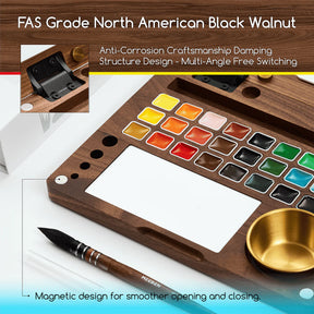 Watercolor Paint Set 50 Colors with Metallic in Portable Box Pro