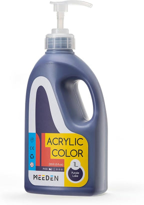 MEEDEN Viridian Green Acrylic Paint: 1 L /33.8 oz Satin Liquid Paint with Pump Lid-PTA-1060