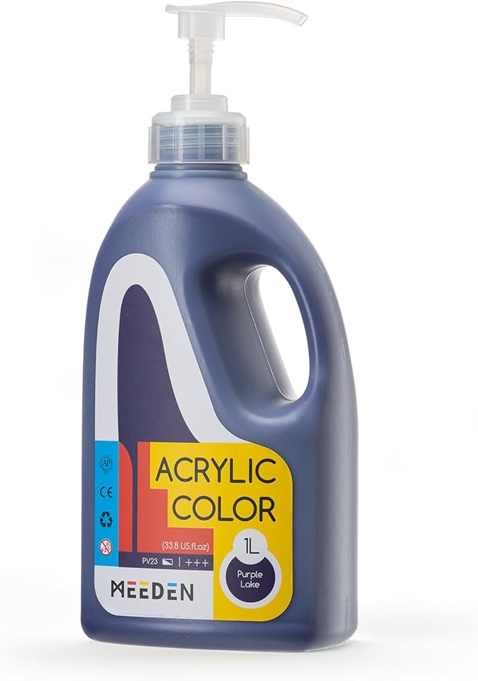 MEEDEN Viridian Green Acrylic Paint: 1 L /33.8 oz Satin Liquid Paint with Pump Lid-PTA-1060