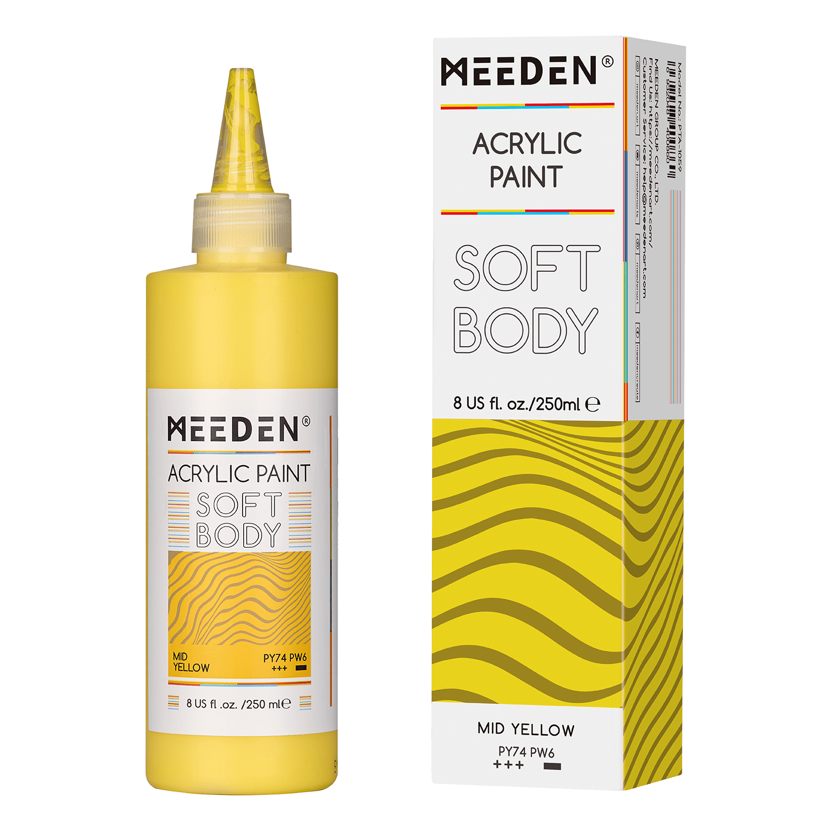 MEEDEN Soft Body Acrylic Paints Set, 37 Colors x 250ml/8.45oz