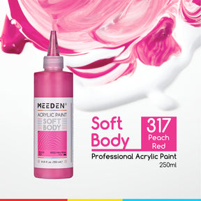 MEEDEN Soft Body Acrylic Paints Set, 37 Colors x 250ml/8.45oz