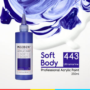 MEEDEN Soft Body Acrylic Paints Set, 37 Colors x 250ml/8.45oz