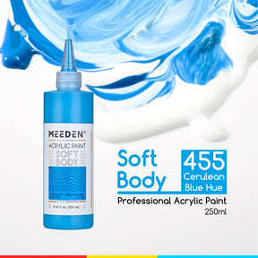 MEEDEN Soft Body Acrylic Paints Set, 37 Colors x 250ml/8.45oz