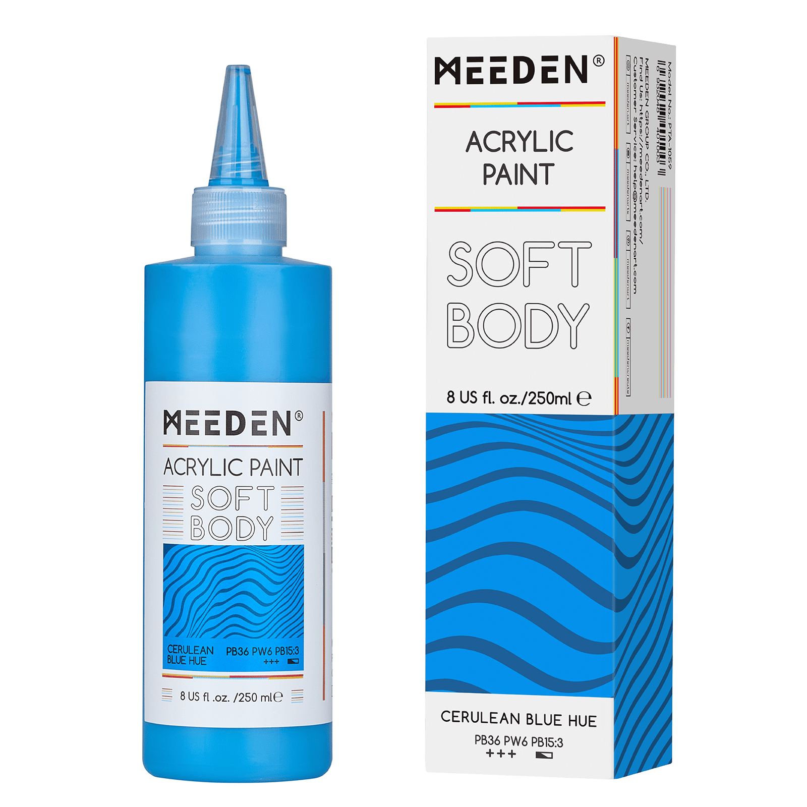MEEDEN Soft Body Acrylic Paints Set, 37 Colors x 250ml/8.45oz